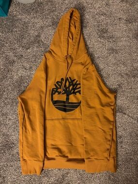 Timberland Mens Dark Yellow Tree Logo Hoodie